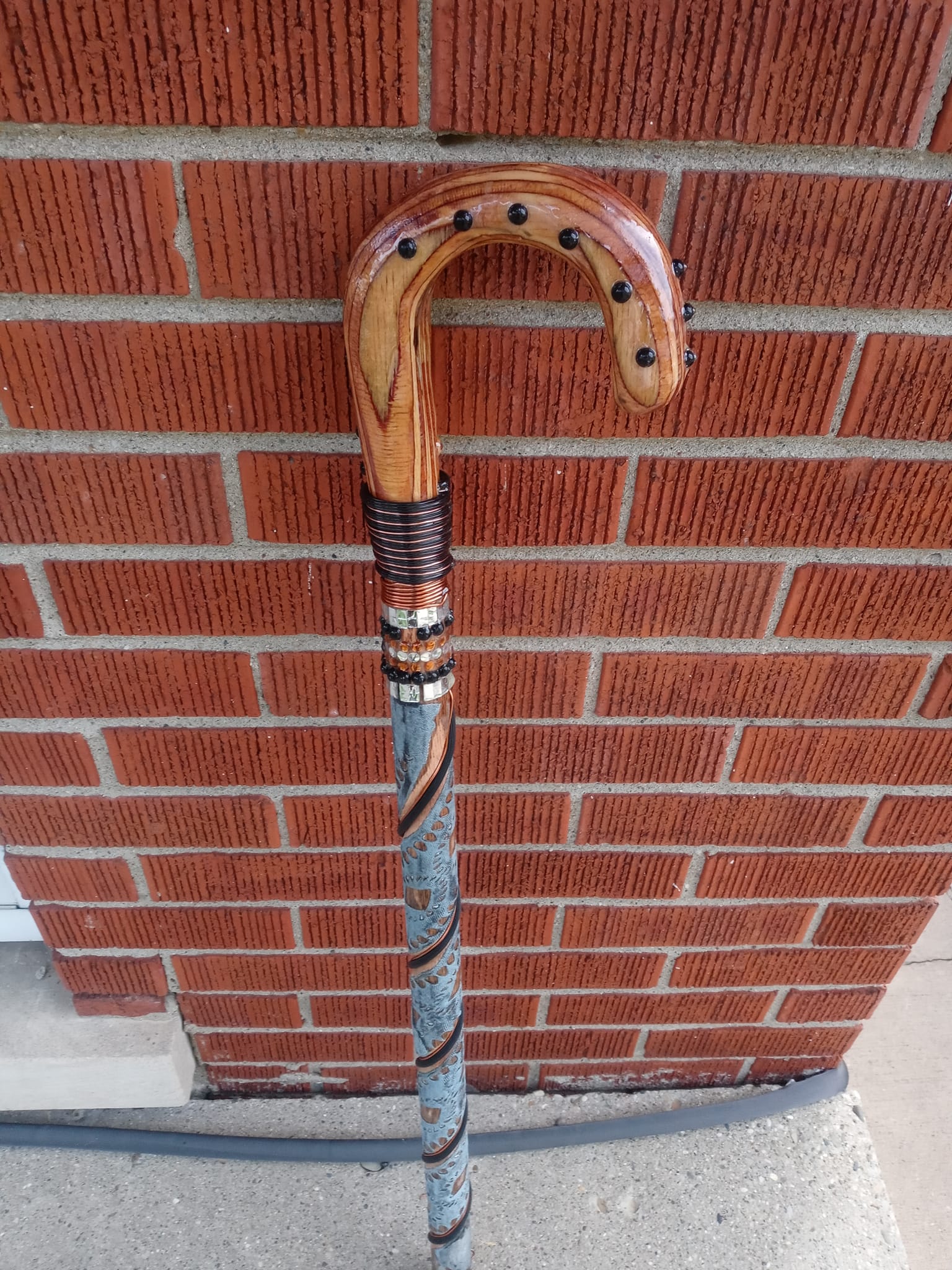 Image of Unique Denim Waterproof Walking Cane
